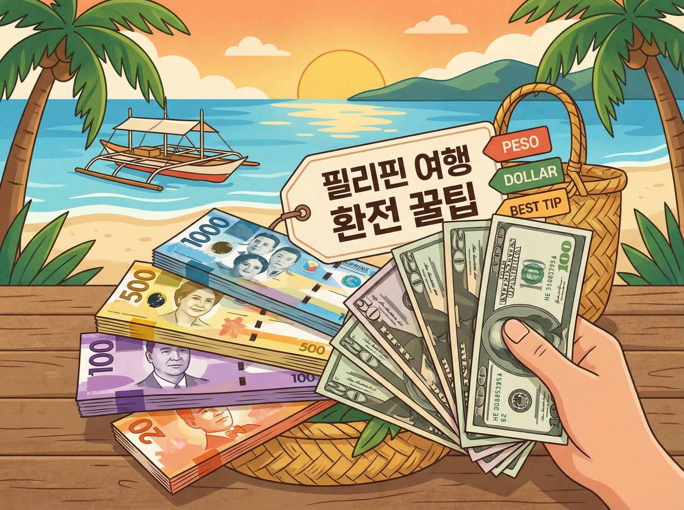 필리핀 여행 환전 꿀팁! 한국 vs 필리핀 환전 비교 분석 (2025년 1월 기준)